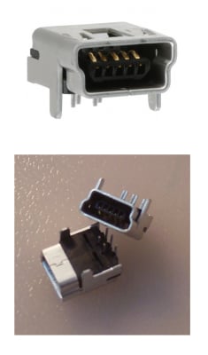 Букса USB Mini 54819 For 1 Side PCB