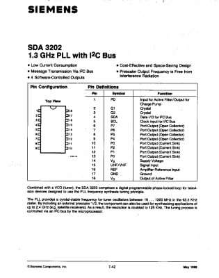 Интегрална схема  SDA3202-3 DIP-18