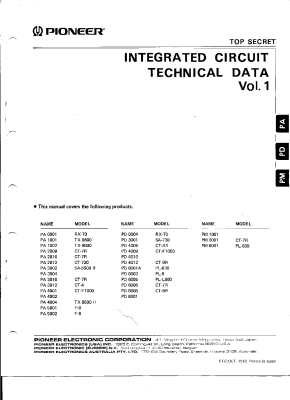 Интегрална схема  PA1001A DIP-16