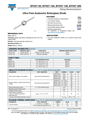 Диод BYV27-200 SOD-57