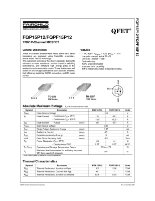 Транзистор FQPF15P12 TO-220F