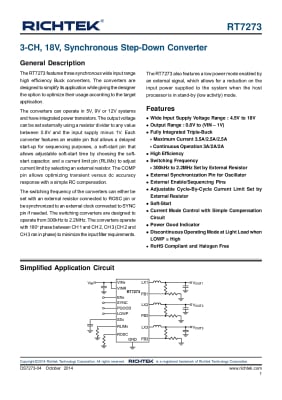 Интегр схема RT7273GQW QFN-40