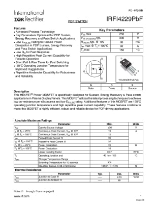 ТранзисторIRFI4229PBF TO-220F