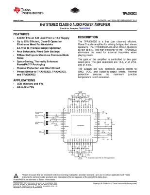 Интегрална схема TPA3005D2 TQFP-48