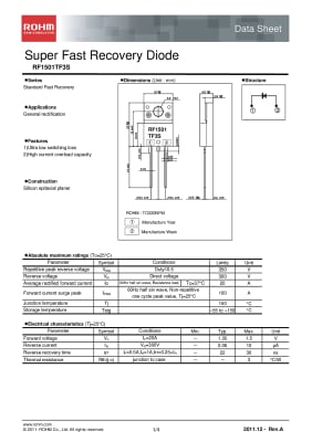Диод RF1501TF3S TO-220F