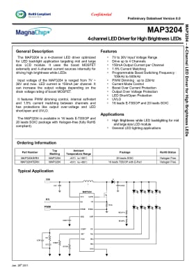 Интегрална схема  MAP3204teRH    SOIC-20
