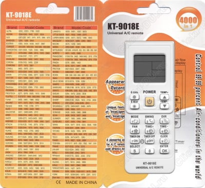 Дистанционно управление за климатик AIRCON KT-9018E