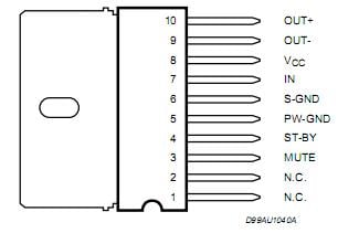 Интегрална схема  TDA7266L SIL-10