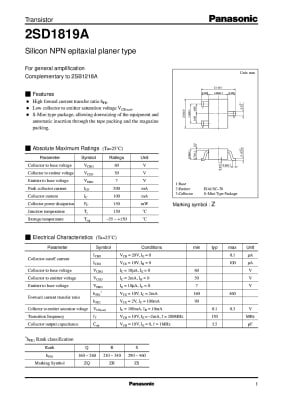 Транзистор 2SD1819A SOT323