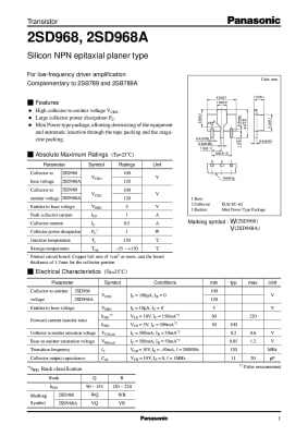 Транзистор  2SD968A-S SOT-89