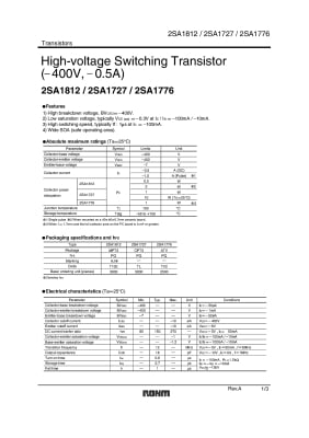 Транзистор 2SA1776 TO-126