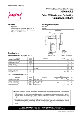 Транзистор 2SD2689 TO-220F