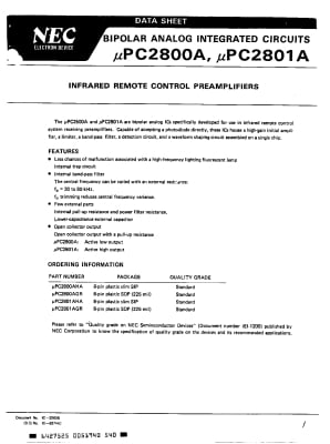 Интегрална схема  UPC2801AHA