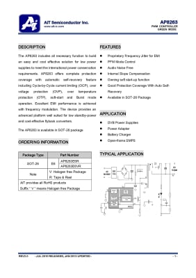Интегрална схема AP8263 SOT-23-6