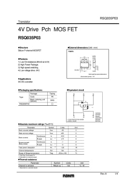 Транзистор RSQ035P03TR SOT-23-6