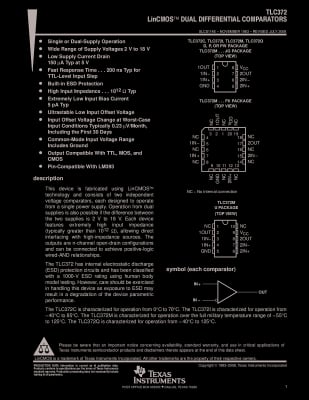 Интегрална схема TLC372C DIP-8