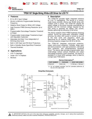 Интегрална схема TPS61197 SOIC-16