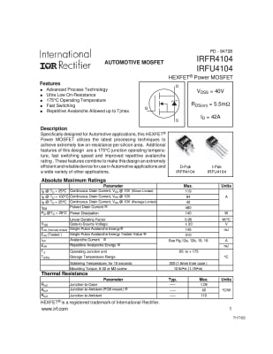 Транзистор IRFU4104 TO-251