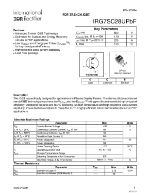 Транзистор IGBT IRG7SC28U TO-D2PACK