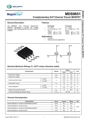 Транзистор MDS9651  SO-8