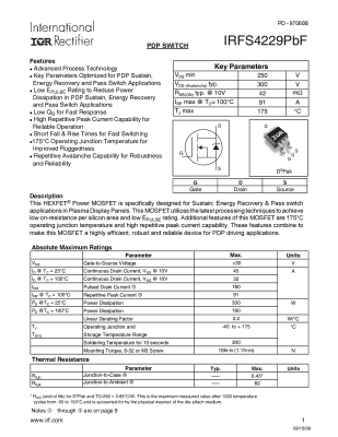 IRFS4229PBF TO-263
