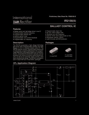 Интегрална схема IR2156 DIP-14