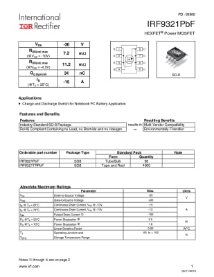 Транзистор IRF9321