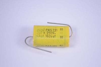Полиестерен филм кондензатор  1UF 250V AXIAL PAS231