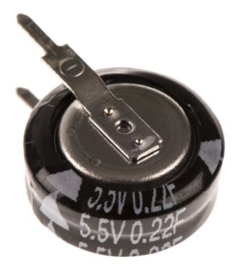 Кондензатор 0.22F 5.5Vdc