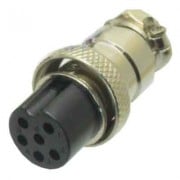 Щепсел микрофонен женски пин-6 на  16mm