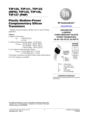 Tранзистор TIP121=2T7121 TO-220
