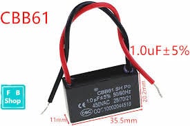Кондензатор  1MF 450V AC 50 60HZ CBB61  с кабел
