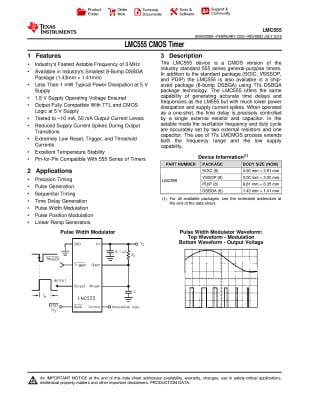 Интегрална схема LMC555CMM MSOP-8