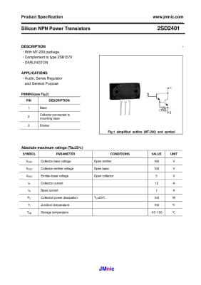 Транзистор 2SD2401 MT-200