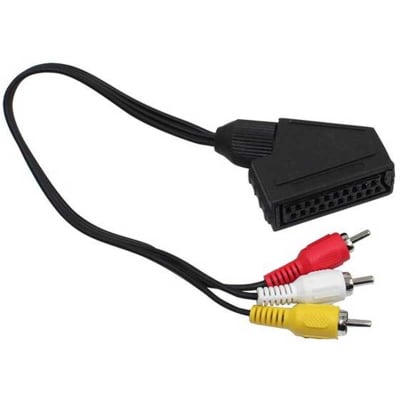Кабел SCART FEMALE/3RCA 0.2m