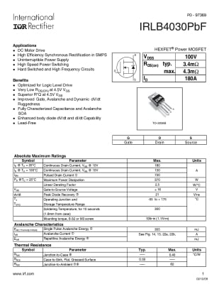 Транзистор IRLB4030PBF