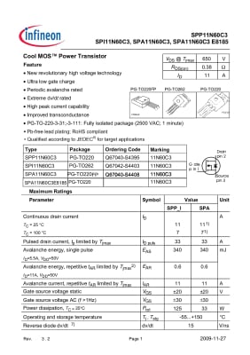 Транзистор FQP11N60 TO-220