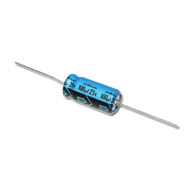 Кондензатор електр. 100uF 25V Axial 85\'C