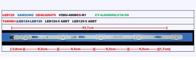 Диоднa лентa 1 бр/pcs 40\" Inch S_5U75_40_FL_R05_REV1.2