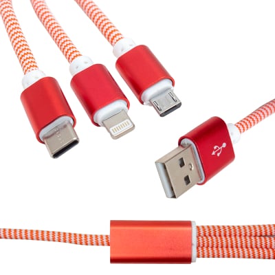 Кaбел CABLE USB - MICRO USB TEXTIL 1m