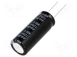 Кондензатор електр.120UF/400V 105\'C
