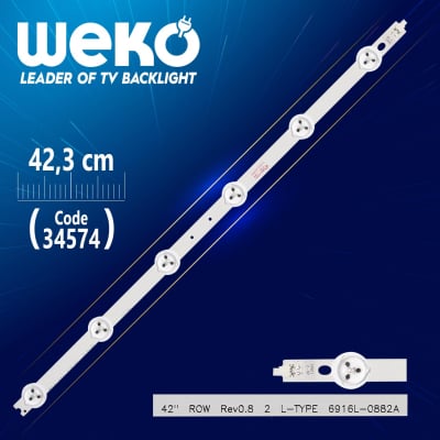 Диодна лента 1 бр/pc  6916L-0882A 42\" ROW REV0.8 2 L-TYPE