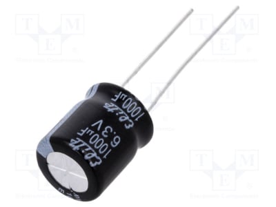 Кондензатор електр.1000MF 6.3V  105\'C с нисък импеданс