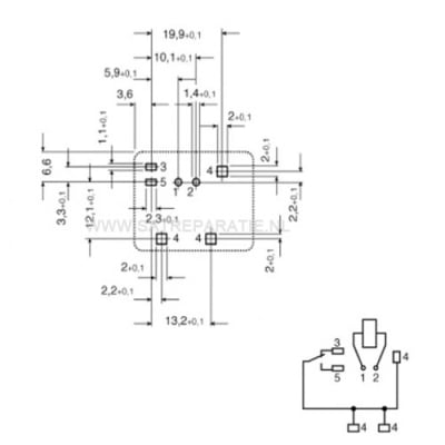 Реле електромагнитно V23076-A1001-C133  7pins