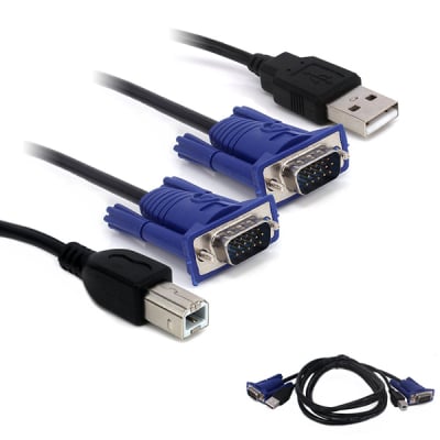 Кабел Dual Parallel USB Print Line +VGA switch