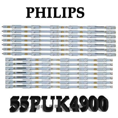 Диодни ленти комплект 14 бр/pcs.LB55037 55\" EVTLBM550E0601 с лепенка за прикрепване
