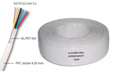 Кабел за контрол на данни  6x0.25mm2  мед сив