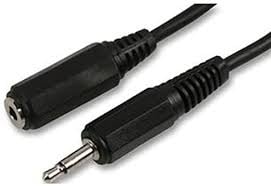 Кабел с накр. 3.5mono jack-3.5 mono socket 5m