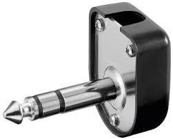 Кабелен конектор, 6.3 mm, стерео, M, Г-образен