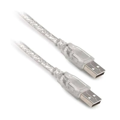 Кабел CABLE USB 2.0  мъжки-мъжки прозрачен 3m